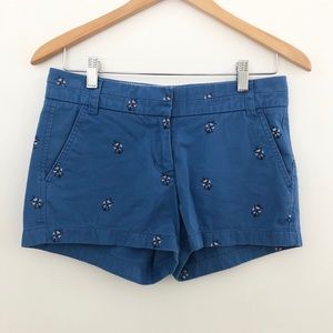 J.Crew Print Chino Shorts Blue Nautical Size 0